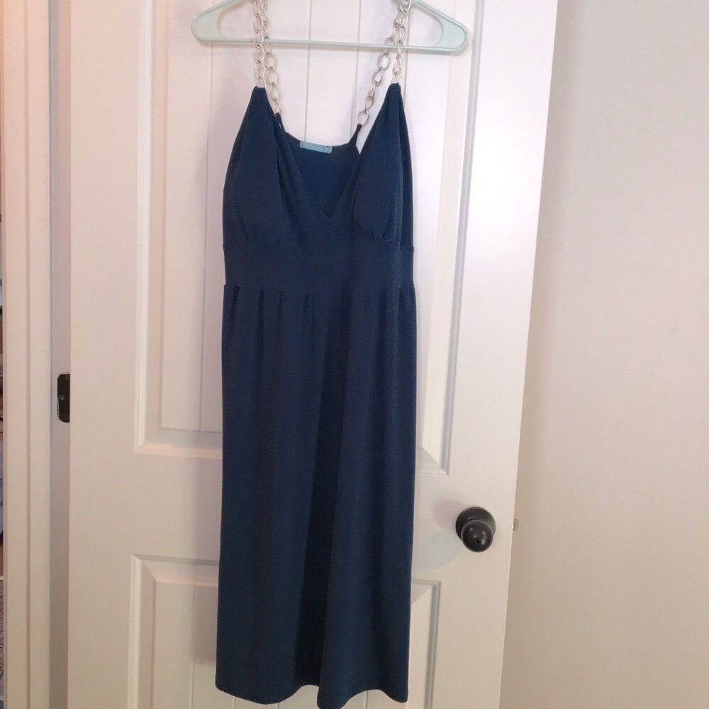 Deep Turquoise Chain Strap Dress - Picture 5 of 6